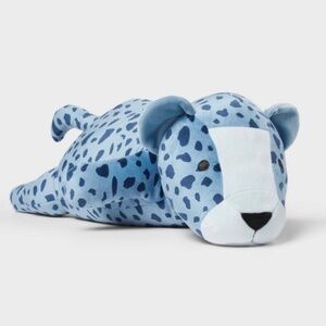 Blue Cheetah Weighted Plush Throw Pillow - Pillowfort
